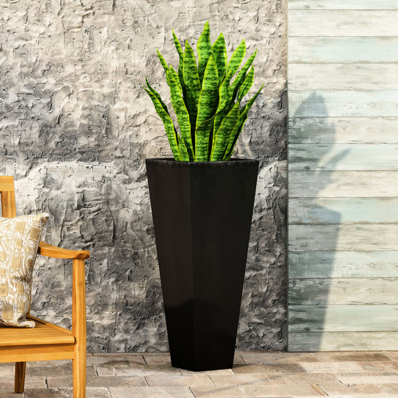 Pot à fleurs moderne, Black