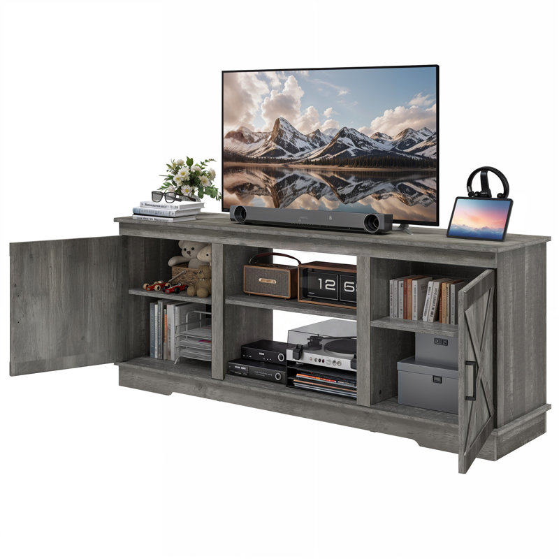 Crédence de rangement une pièce Maddage, Grey Wood