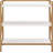 Leick Home Claudette Mixed Metal And Wood Bookshelf - Compact Storage Solution With Adjustable Shelf And Elegant Design