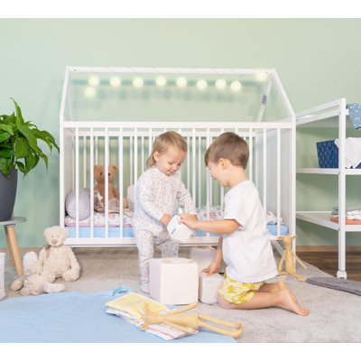 Babybett TONI aus Buchenholz mit abnehmbaren Sprossen