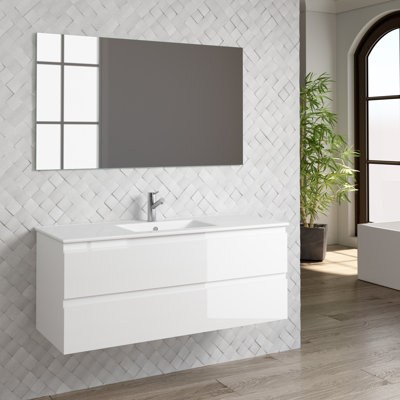 Base de meuble-lavabo mural simple 48 po Pasadena