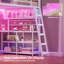 Lit mezzanine avec bureau en forme de U et armoire RVB-637437471-637437464