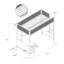Lit mezzanine simple avec bureau et tablettes-620870730