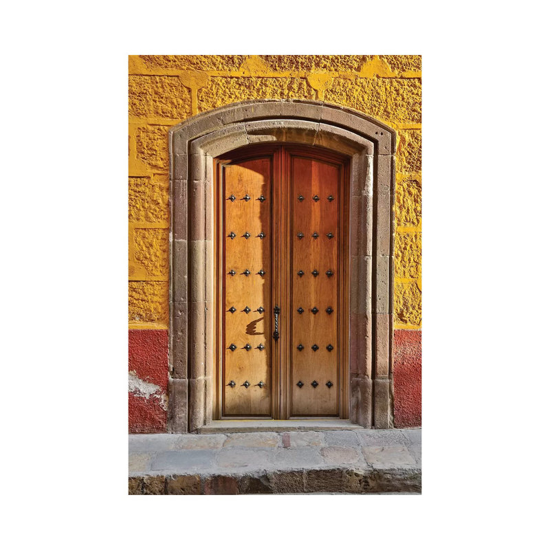 San Miguel De Allende, Mexico. Colourful Buildings and Doorways 1 Piece Wrapped Canvas Wall Art