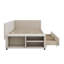Lit plateforme simple en L avec tiroirs de rangement sous le lit-833176604