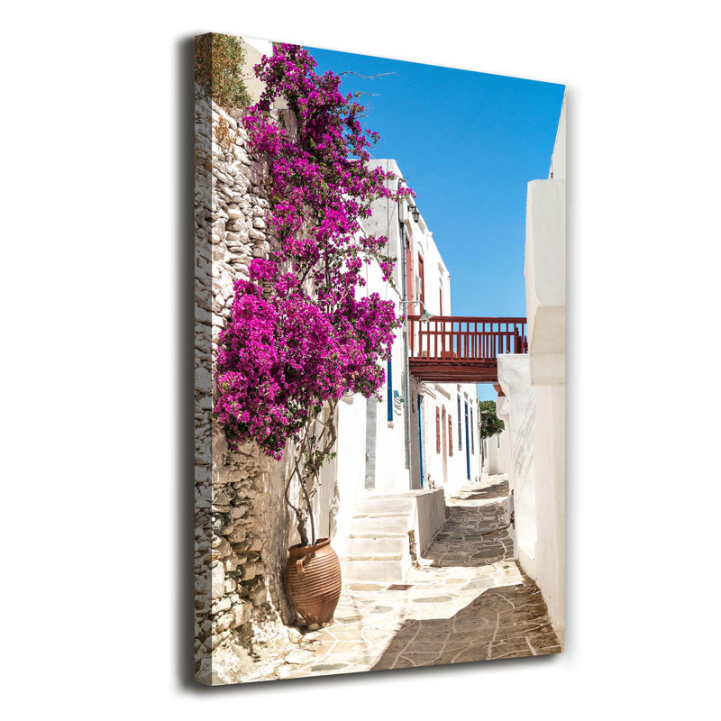 Greek Streets - Wrapped Canvas Print