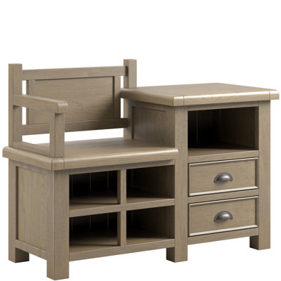 Columbia Upholstered Bench with Drawers and Shoe Storage