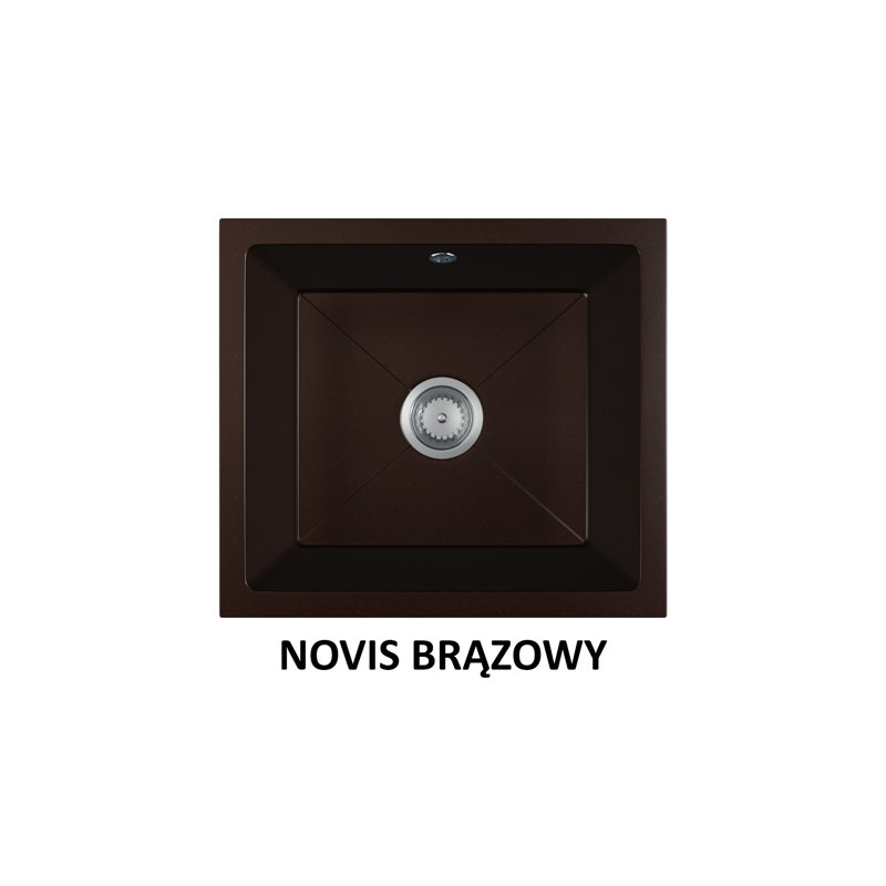 Belfry Kitchen Myers 405mm W Single Bowl Granite Composite Kitchen Sink 0, Bronze Matte