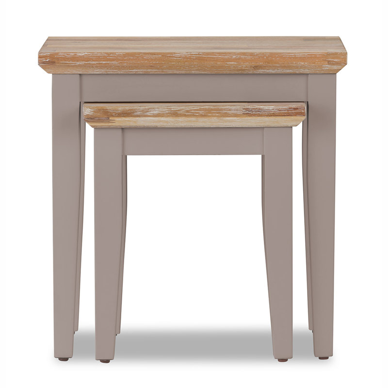 Doria Solid Wood Nesting Tables, Truffle