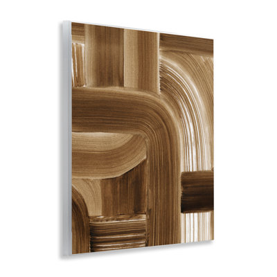 «Brown Curved Paint Paint Wall Art» par Grace Popp