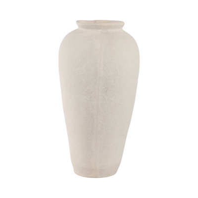 Vase Terracotta Casual Style Decorative Accent for Home Office Bedroom or Living Room Decor - 18" White