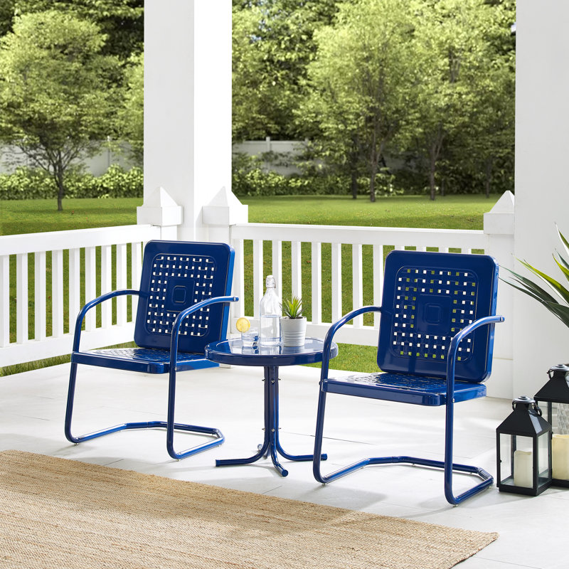 Burley 2 - Person Outdoor Seating Group, Navy