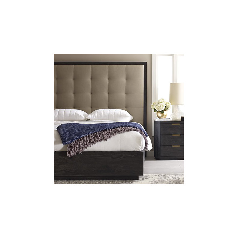 Palmer Modern & Contemporary Upholstered Standard 3 Piece Bedroom Set, Mink, Queen