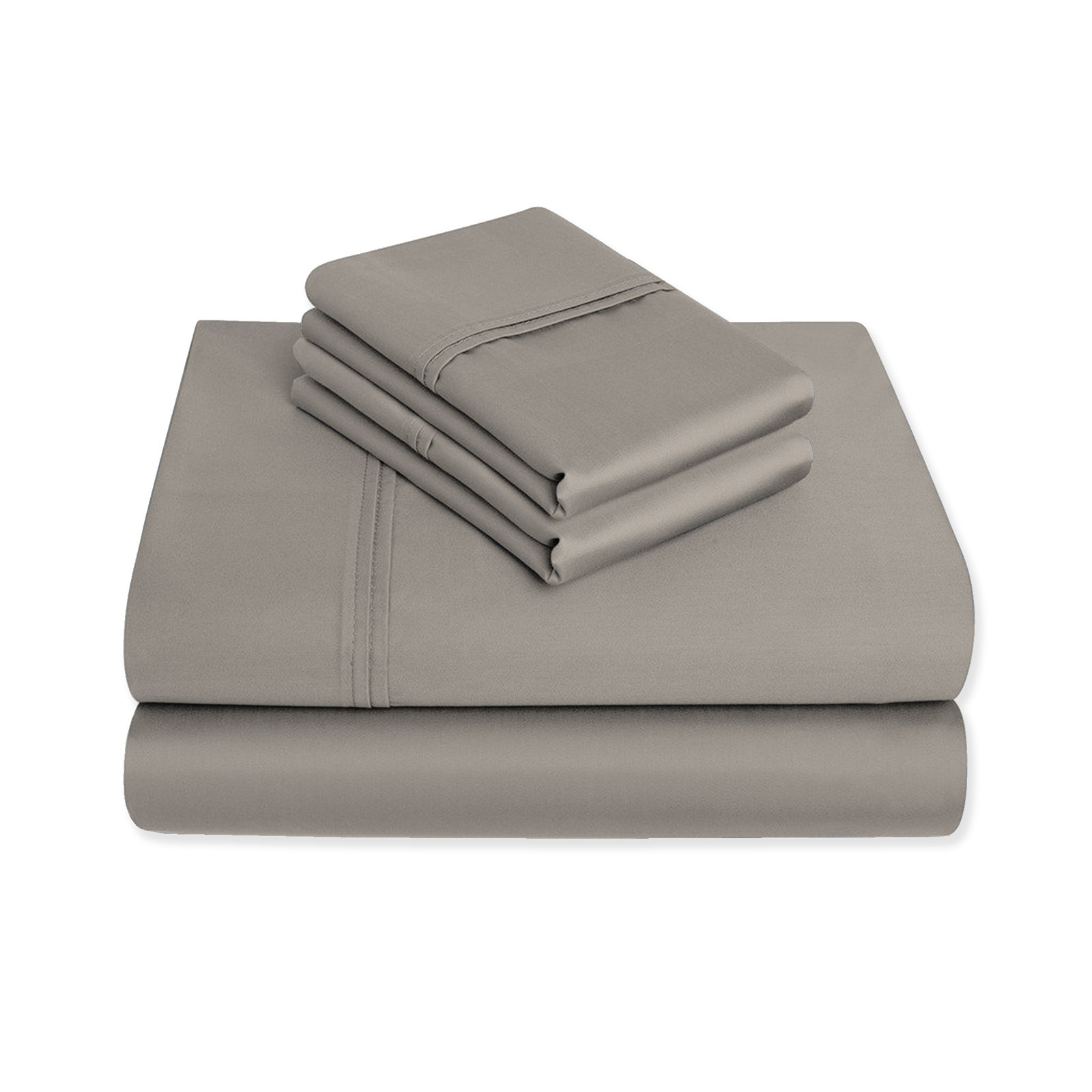 Kal Cotton Sheet Set, Twin, Taupe