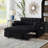 Ornella Modern 4 in1 Loveseat Sofa Bed with Armrests & Storage Pockets-106550754