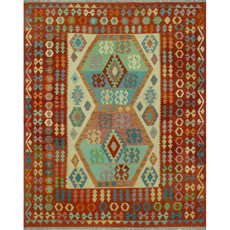 Bobbee Flatweave Wool Geometric Indoor Rug
