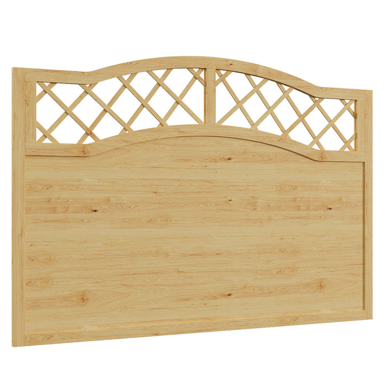 120 cm H x 180 cm W Solid Wood Lawn Edging Fencing with 1 Panel(s) Included