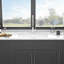 Lavabo 32 po en céramique blanche - Lavabo rectangulaire facile à nettoyer et à entretenir pour une utilisation quotidienne dans la cuisine