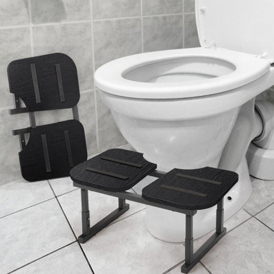 2-Pack Black Toilet Foot Stool