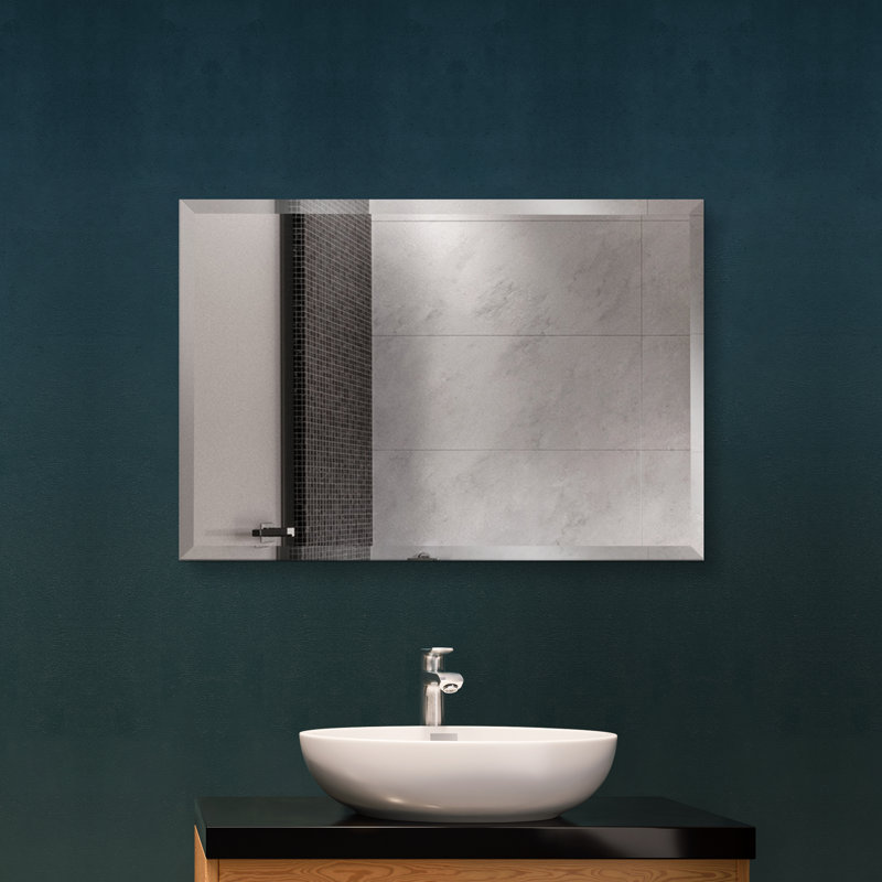 Trelon Flat Wall Mirror, 24" H x 36" W