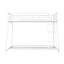 Lit simple superposé au dessus d'un lit double en métal de style contemporain avec échelle en angle-1899140431