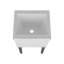 Baignoire utilitaire Kulm avec 4 pieds et grand lavabo, wengé blanc / noir