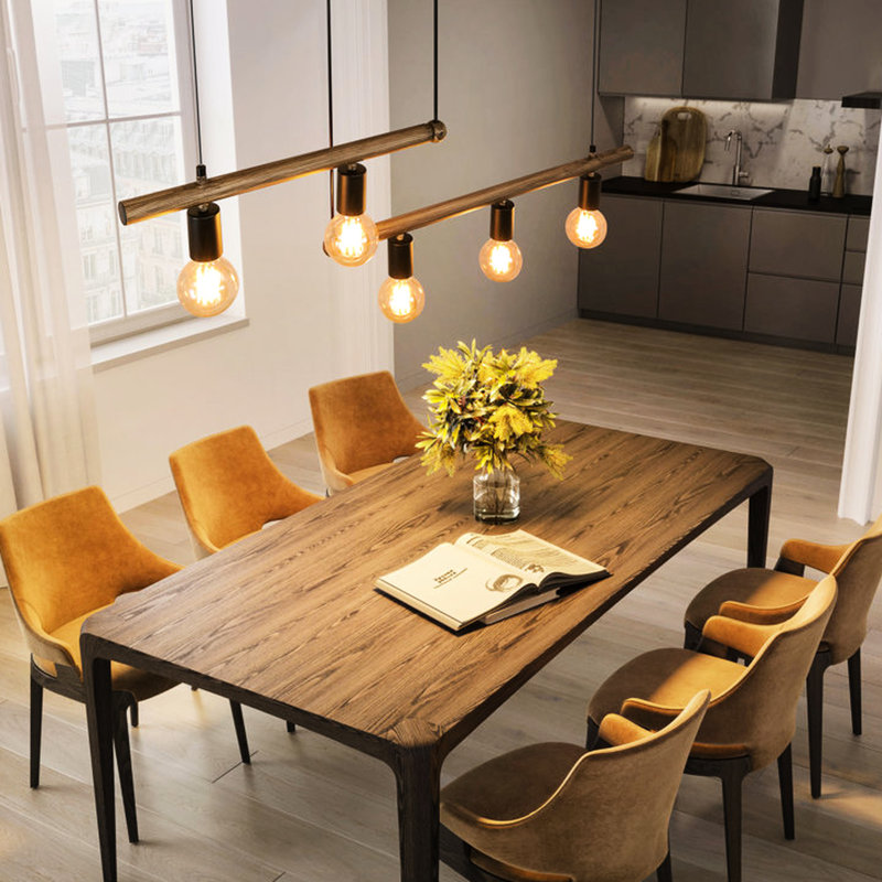 5- Luminaire suspendu de salon peint à la main, réglable, à intensité variable, en fer peint à la main maison de campagne de 110 volts, à intensité variable