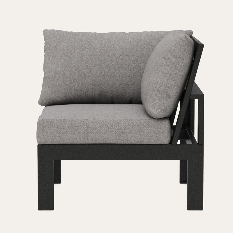 Edge Modular Corner Chair, Grey Revolution®, Black