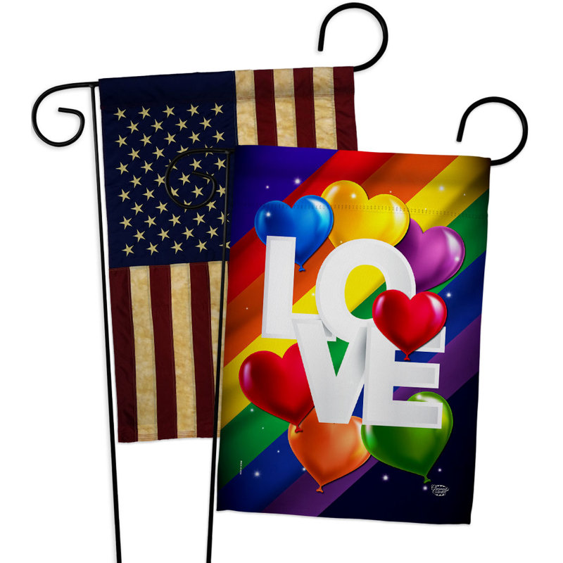 Drapeau de jardin à 2 côtés en polyester 18 po x 13 po