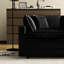 Canapé modulaire noir avec 4 sièges et coussins, canapé de siège profond en forme de L moderne, mousse rembourrée en velours côtelé respirant, structure en bois massif multiplicateur de gravité, amovible pour la chambre à coucher, - éponges de canapé,
