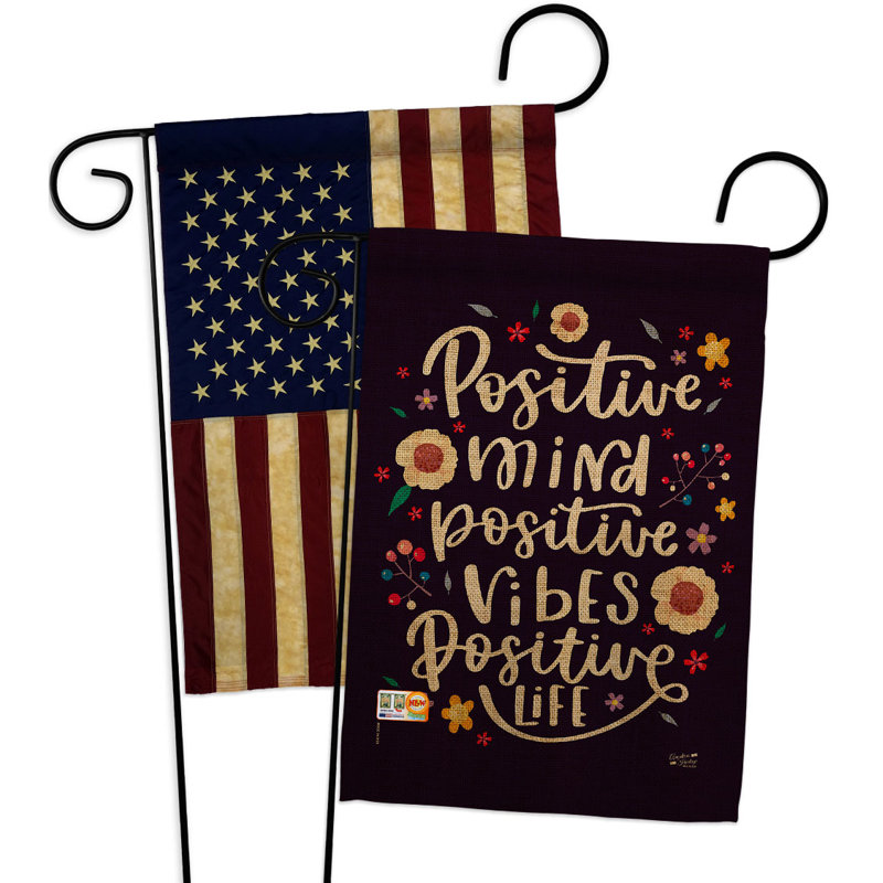 Drapeau de jardin en polyester / mélange 18,5 po x 13 po
