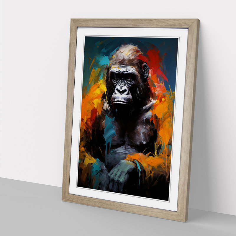 Gorilla Gestural - Framed Print