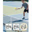 Ensemble de pickleball portable de 6,7 m (22 pi) avec 4 raquettes, filet ajustable de taille réglementaire et sac de transport pour jouer dans la cour ou l'allée.