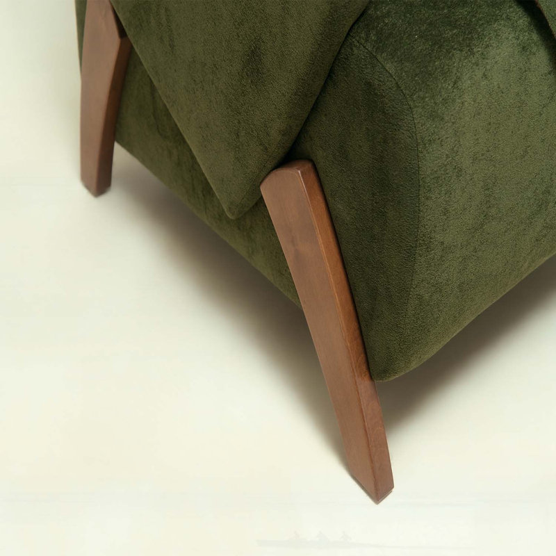 Chaise d'appoint élégante avec pieds, parfaite pour les salons compacts et les coins confortables, Vert foncé