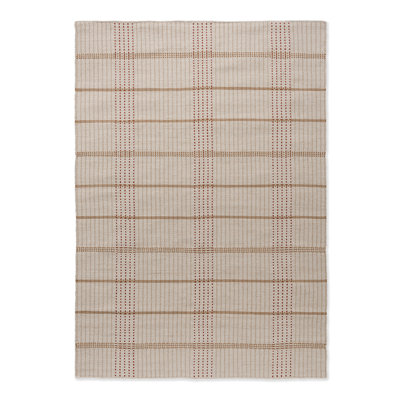 Zona Striped Area Rug in Brown/Beige/Red