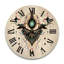 Horloge murale en bois surdimensionnée à motif abstrait géométrique Eye of Time-1719463070