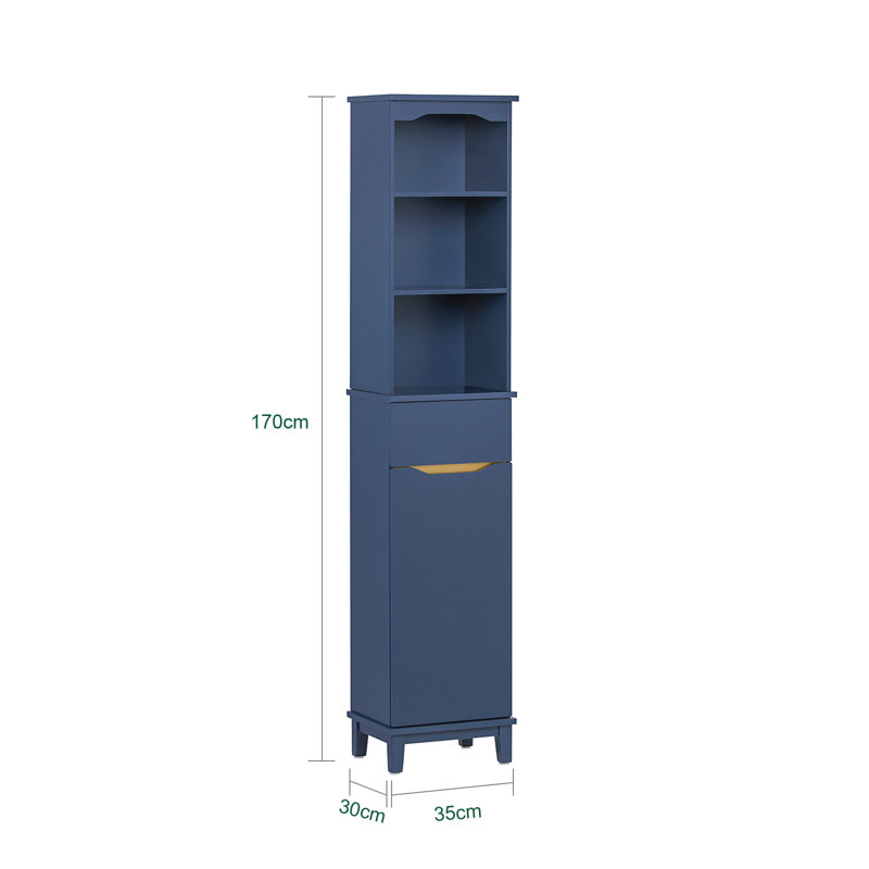 Abdirahmaan Wall Mounted Required Bathroom Cabinet, Blue