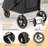 Foldable Pet Stroller for Small & Medium Dogs and Cats 3-Wheel Dog Stroller with 9 Angles Adjustable Handlebar -93312228