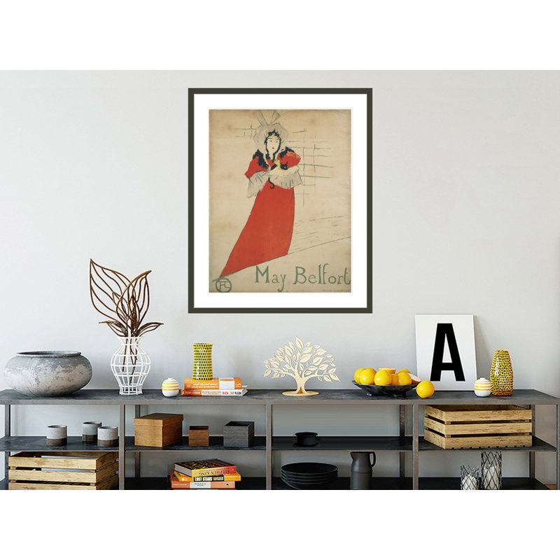 «May Belfort» par Henri de Toulouse-Lautrec, impression giclée encadrée, H 41,05 po x l 33,5 po