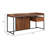 Sanor Rectangular Writing Desk in Walnut and Sandy Black