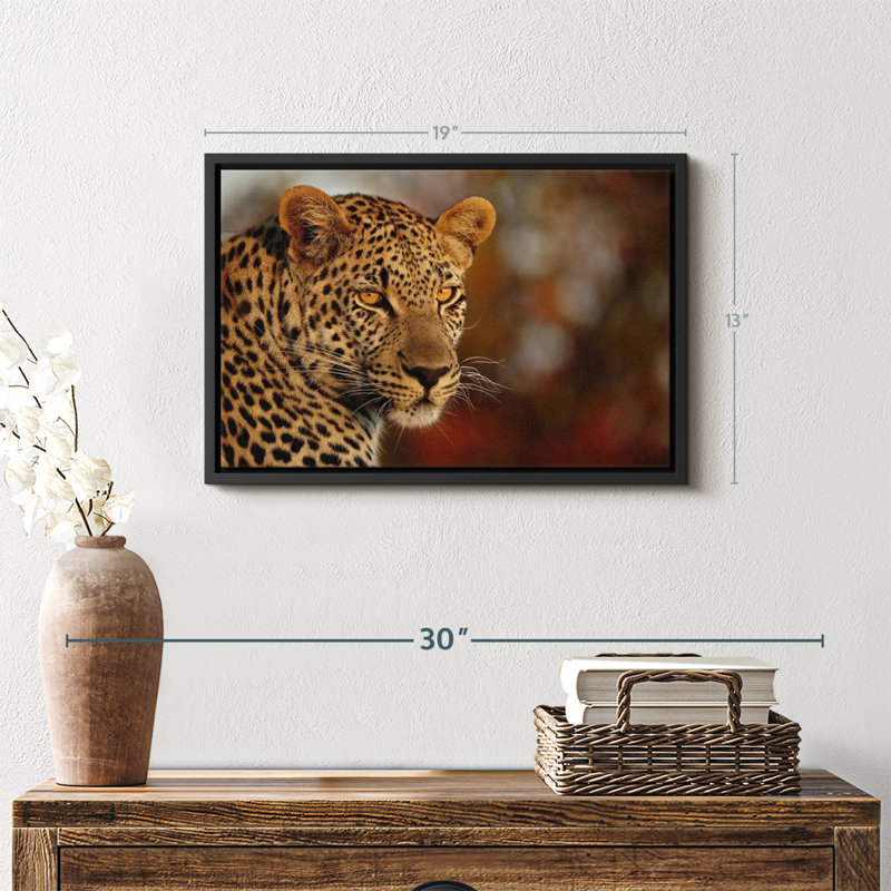 Animal "Impression sur toile de léopard", H 13 po x l 19 po