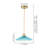 1-Light Modern Dome Glass Pendant Light