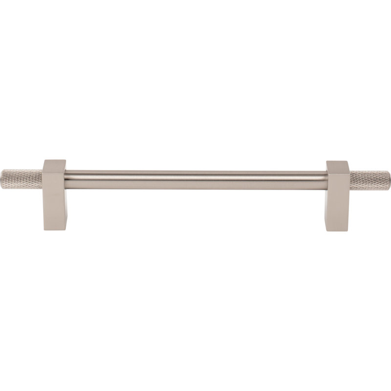 Larkin 4 Knurled Ends Bar Pull, Satin Nickel, 5 1/16"