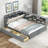 Wood Storage platform bed-680726141