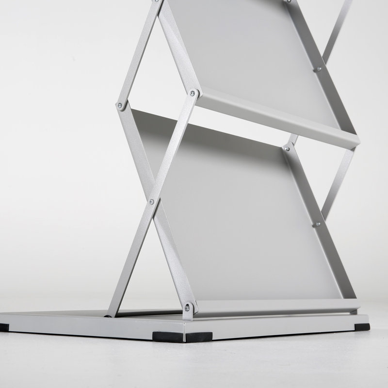 MT Displays 36.89'' H Pamplet Rack, Black/Grey