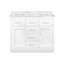 Meuble-lavabo autoportant blanc simple 42 po avec plateau en marbre d'ingénierie Athea et quincaillerie en nickel brossé Athea-1388201463-1449720747