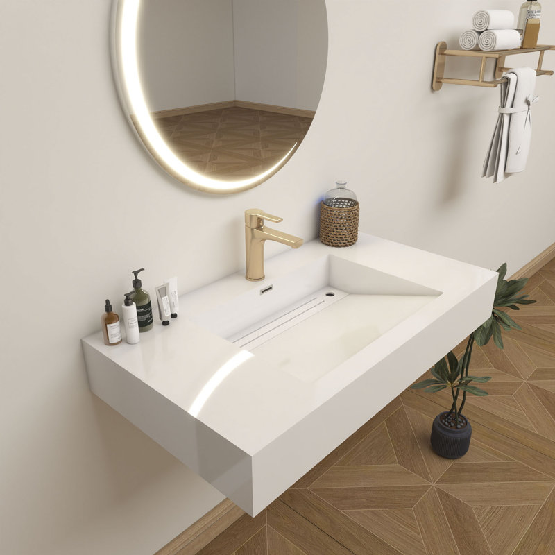 Comptoir de salle de bain en acrylique renforcé Jessica
