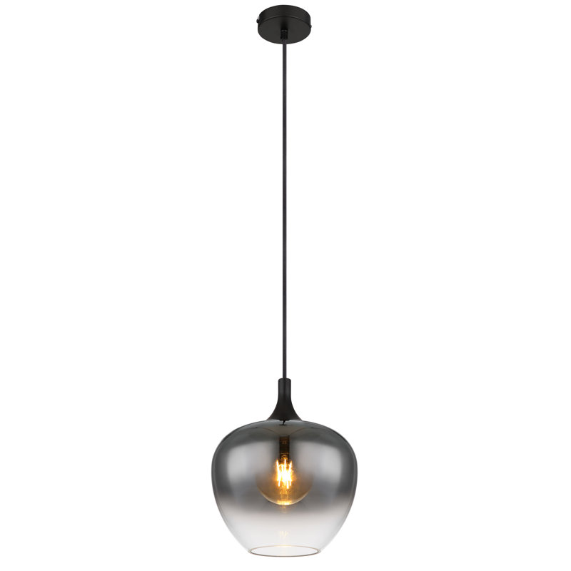 22.1 1 - Light Matte Black Pendant, Smoke colour