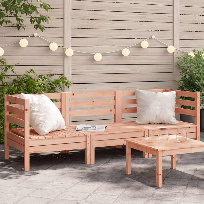 Giovanna 190.5cm Wide Wood Patio Sofa, Brown