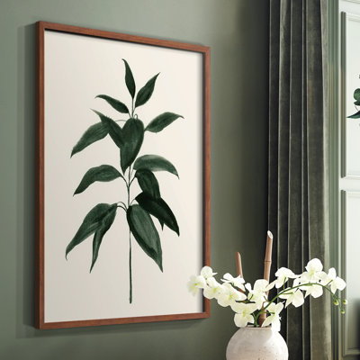 «Soft Greenery I», reproduction encadrée - bois massif